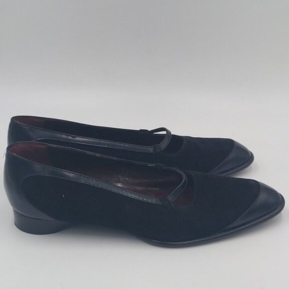 Tod's Shoes - TODS Women's black Suede Leather Mary Jane Flat Loafers. 37.5.